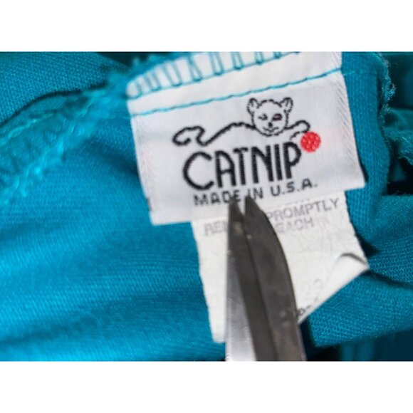 Vintage Catnip Pants Womens S Used Pull-On Turquoise - Picture 5 of 13